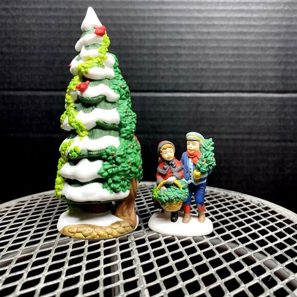Dept 56 The Holly and The Ivy 1997 Event Piece Set of Two with Box VTG Retired - Picture 1 of 10